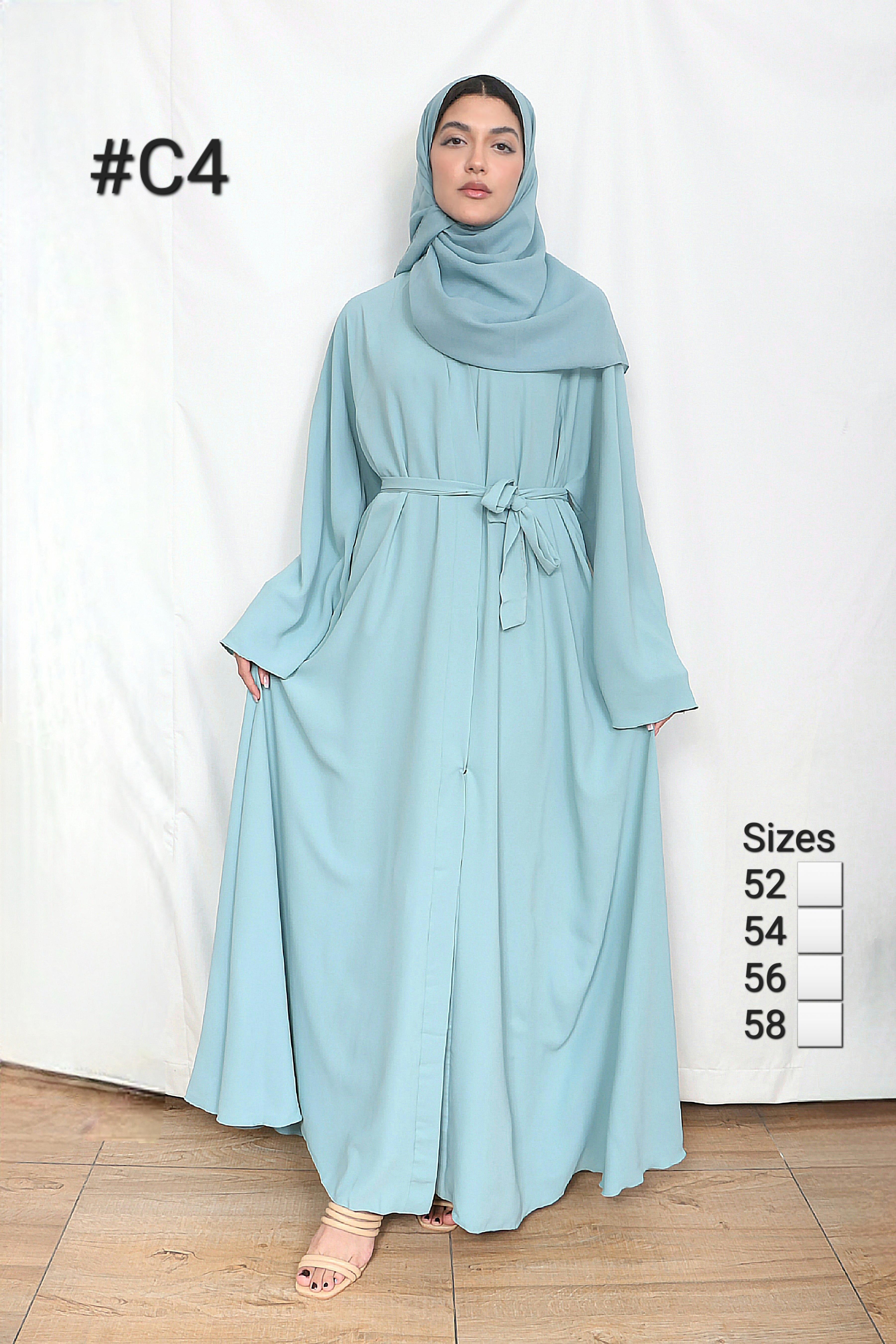 Muslim Fashion Abaya Light Blue C4 Women's Islamic Clothing